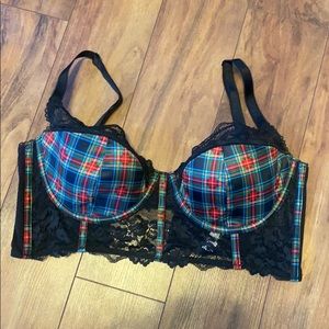 Plaid bra